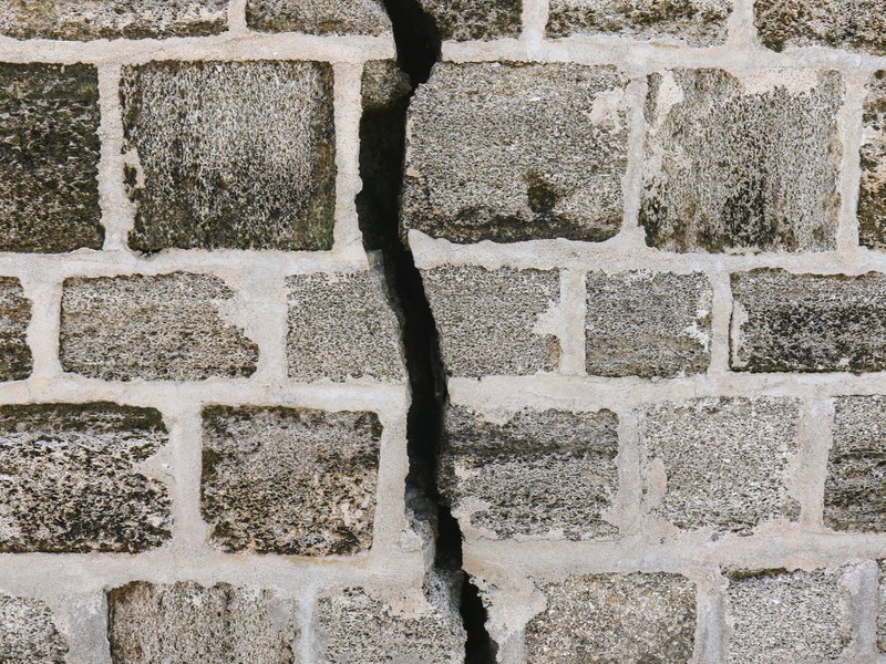 white and gray brick wall