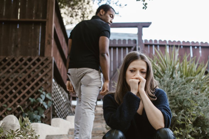 Man leaving woman, needing resolution